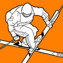 Freestyle skier coloring page