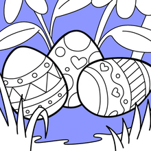 Beautiful Easter eggs coloring page