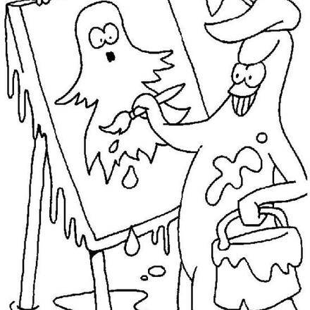 GHOST coloring pages - 27 printables to color online for Halloween