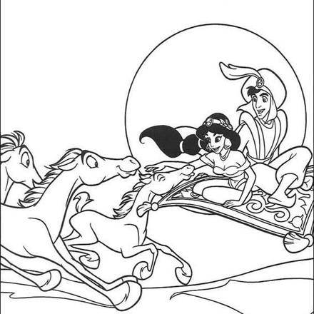 Aladdin coloring pages - 49 free Disney printables for kids to color