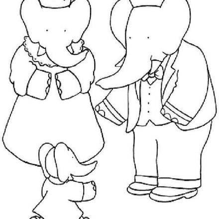 free zephir color pages babar