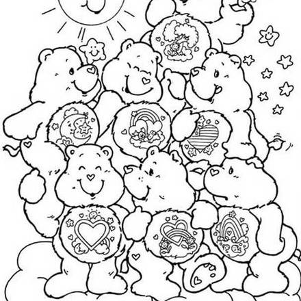 CARE BEARS coloring pages - 17 printables of your favorite TV characters