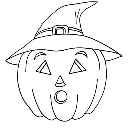 Jack-o-Lantern PUMPKINS coloring pages - Free coloring pages for kids