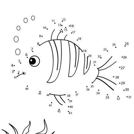 SEA LIFE dot to dot - 7 free dot to dot printable worksheets for kids