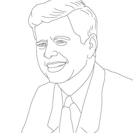 John F. Kennedy Coloring Pages Coloring Pages