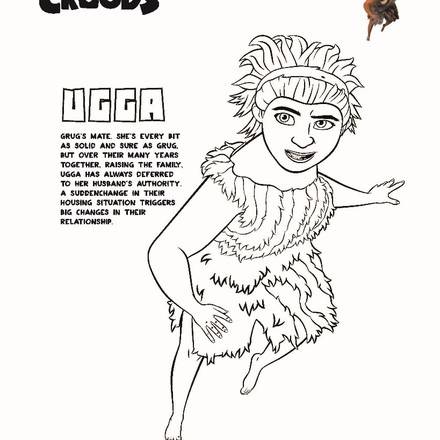 douglas coloring page ideas the croods