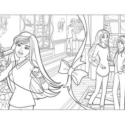 BARBIE in a PERFECT CHRISTMAS coloring pages - 16 online Mattel dolls