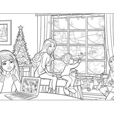 BARBIE in a PERFECT CHRISTMAS coloring pages - 16 online Mattel dolls