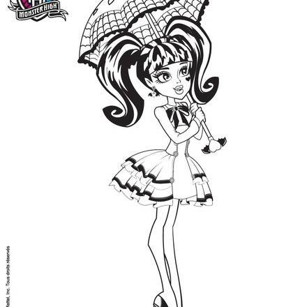 MONSTER HIGH coloring pages - 72 online toy dolls printables for girls