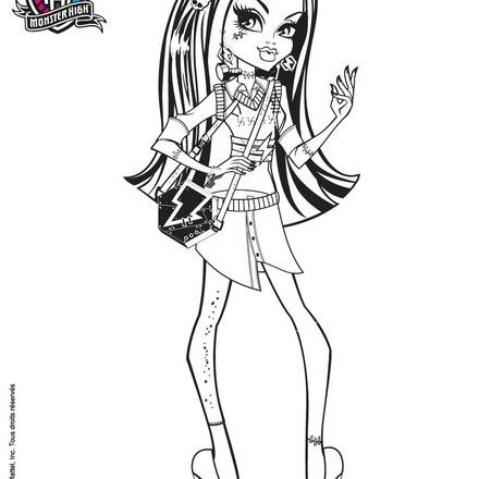 MONSTER HIGH coloring pages - 72 online toy dolls printables for girls
