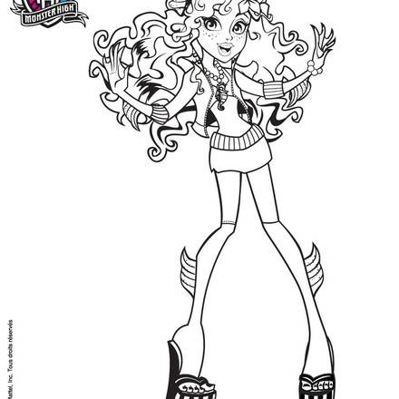 MONSTER HIGH coloring pages - 72 online toy dolls printables for girls