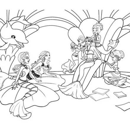 BARBIE in A MERMAID TALE coloring pages - 61 online Mattel dolls ...