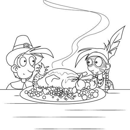 THANKSGIVING coloring pages - 27 kids free Thanksgiving coloring printables