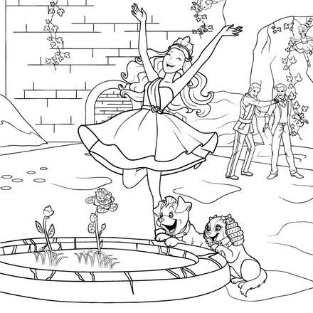 Barbie THE PRINCESS & THE POPSTAR coloring pages - coloring for girls