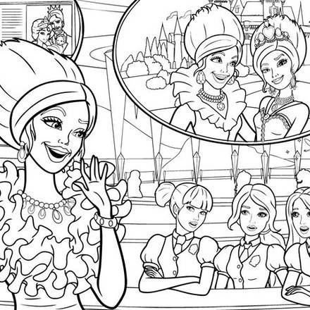 Barbie THE PRINCESS CHARM SCHOOL coloring pages - Online printables for ...