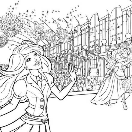 Barbie THE PRINCESS CHARM SCHOOL coloring pages - Online printables for ...