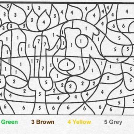 ANIMALS Color by Number coloring pages - Coloring pages - Printable ...