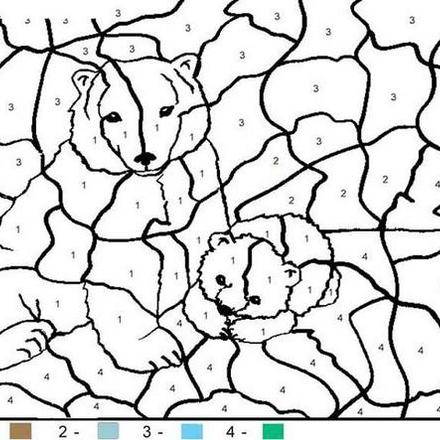 ANIMALS Color by Number coloring pages - Coloring pages - Printable ...