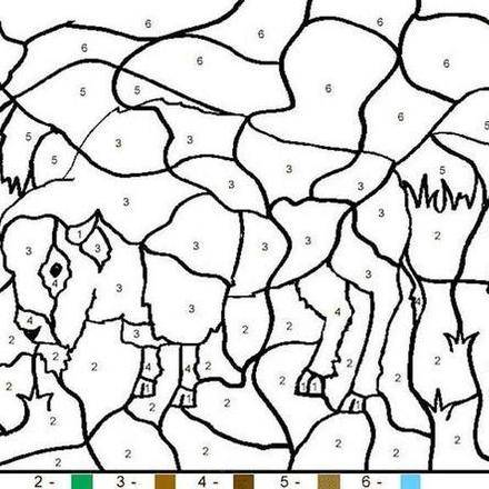 ANIMALS Color by Number coloring pages - Coloring pages - Printable ...