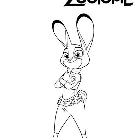 bonnie hopps coloring page transparent png zootopia