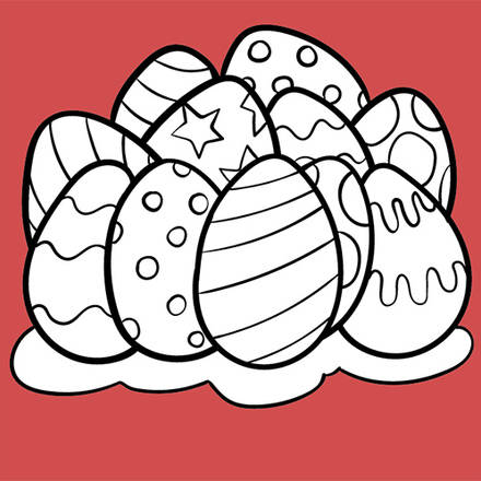 EASTER EGG coloring pages - 25 online kids coloring printables for Easter