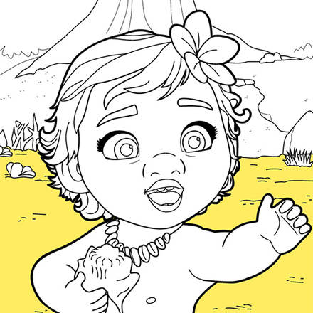 MOANA coloring pages - 6 free Disney printables for kids to color online