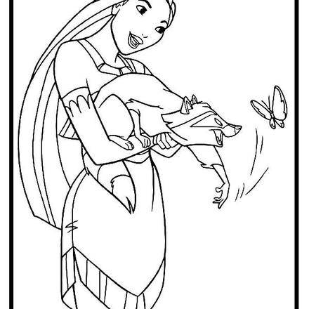 Pocahontas coloring pages - 15 free Disney printables for kids to color