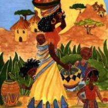 African woman - Drawing for kids - KIDS drawings - CHARACTER drawings - CHARACTERS