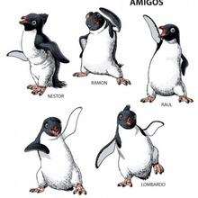 Penguin friends dancing - Coloring page - MOVIE coloring pages - HAPPY FEET coloring pages