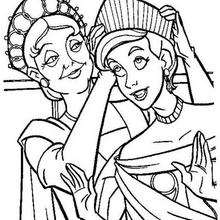 Anastasia and Marie - Coloring page - MOVIE coloring pages - ANASTASIA coloring pages