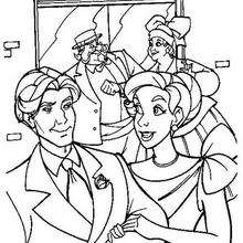 Anastasia with friends - Coloring page - MOVIE coloring pages - ANASTASIA coloring pages