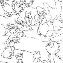 Bambi's friends 3 coloring page