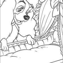 Lady with baby - Coloring page - DISNEY coloring pages - Lady and the Tramp coloring book pages