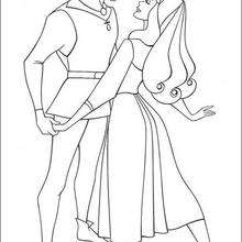 Aurora and Prince Philip - Coloring page - DISNEY coloring pages - Sleeping Beauty coloring pages