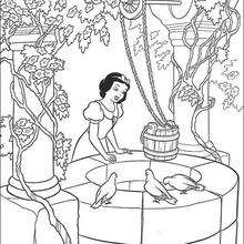 Snow White singing - Coloring page - DISNEY coloring pages - Snow White and the seven dwarfs coloring pages