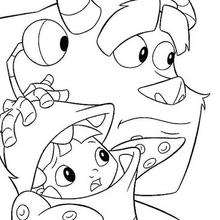 Sulley and Boo 2 - Coloring page - DISNEY coloring pages - Monsters, Inc. coloring pages