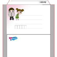 Laughter - Kids Craft - WRITING PAPERS - Envelopes with hellokids motifs
