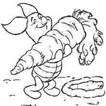 Piglet 's Giant Carrot coloring page
