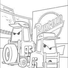 Cars: forklifts - Coloring page - DISNEY coloring pages - Cars coloring pages