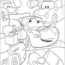 Cars: The racing winner Lightning mc Queen - Coloring page - DISNEY coloring pages - Cars coloring pages