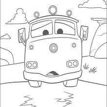 Red the fire truck coloring page