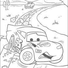 Cars: Lightning Mc Queen - Coloring page - DISNEY coloring pages - Cars coloring pages
