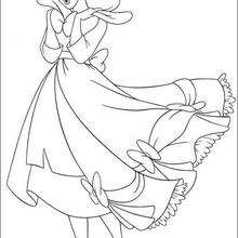 Cinderella singing coloring page