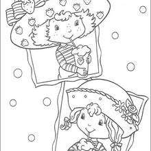 Strawberry Shortcake and Angel Cake coloring page