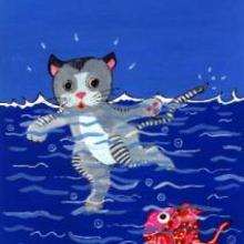 Fish and kitten - Drawing for kids - KIDS drawings - ANIMAL drawings for kids - PETS drawings - CAT