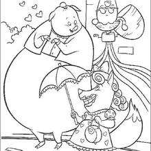 Runt and Foxy Loxy coloring page