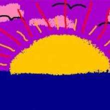 Sunset - Drawing for kids - KIDS drawings - NATURE drawings - SUN
