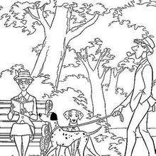 Pongo and Perdita - Coloring page - DISNEY coloring pages - 101 Dalmatians coloring pages
