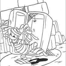 Donald Duck disguised as mummy - Coloring page - DISNEY coloring pages - Donald Duck coloring pages