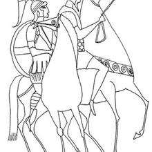 Greek knights coloring page